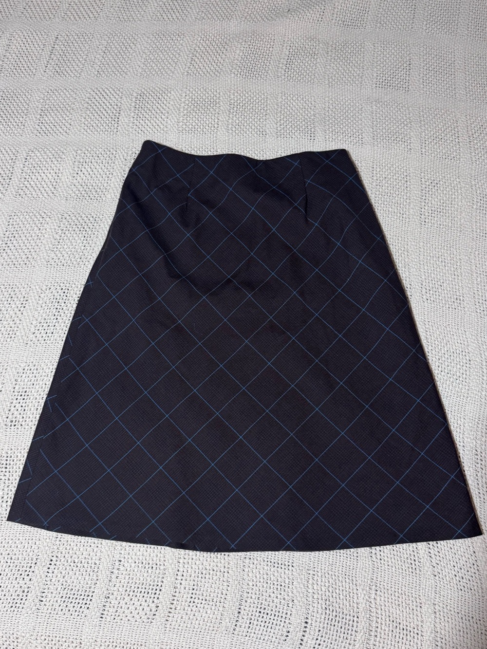 Worthington brown Midi Skirt with turquoise Blue
/black Windowpane size 14 Tall